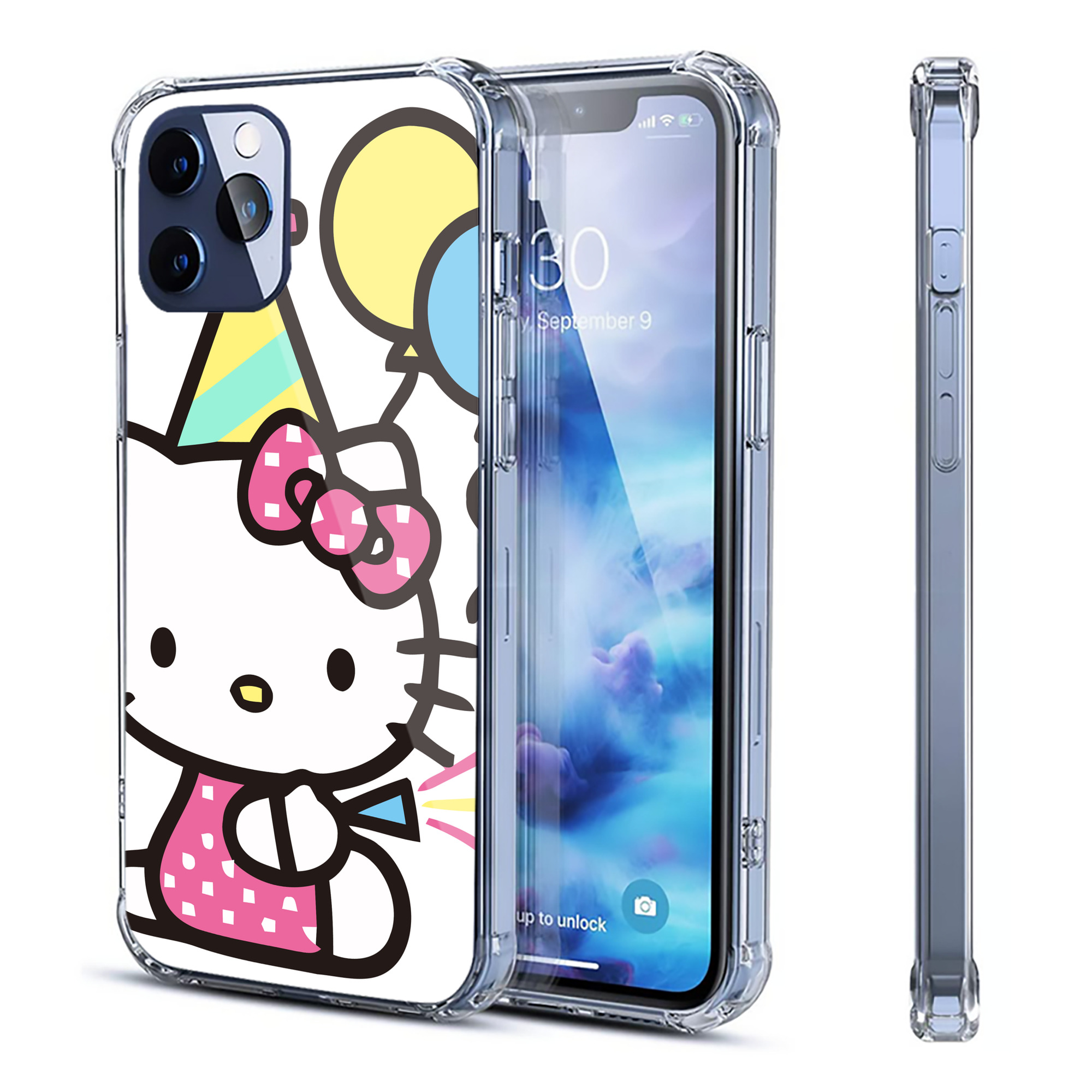 （画像用） Hello Kitty ハローキティ 【iPhone 12シリーズ対応】透明スマホケース（クリアソフトケース）
